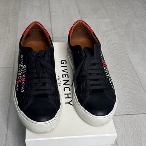Givenchy Black and Red Logo Sneakers